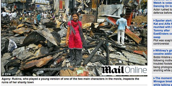 La ni&ntilde;a de 'Slumdog millionaire' pierde su casa en un incendio