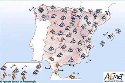 Chubascos fuertes en Arag&oacute;n, Catalu&ntilde;a, Comunidad Valenciana y Baleares