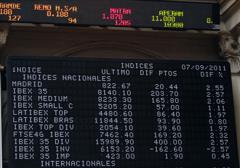 El BCE y Wall Street llevan al IBEX a perder m&aacute;s del 2 por ciento a mediod&iacute;a