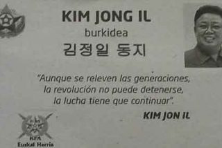 El diario proetarra Gara publica una esquela del tirano Kim Jong Il