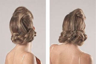Un pelo recogido y un maquillaje para Navidad