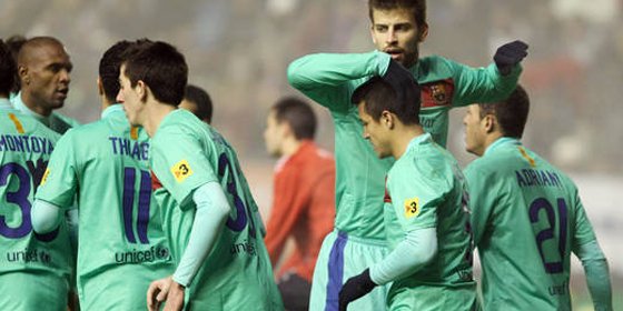 El Barça certifica su pase a la siguiente ronda en la niebla de Pamplona (1-2)