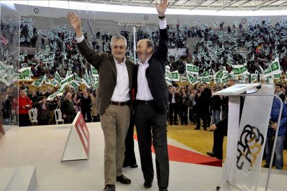 Rubalcaba, Felipe Gonz&aacute;lez y Gri&ntilde;&aacute;n cierran la campa&ntilde;a del PSOE de Andaluc&iacute;a