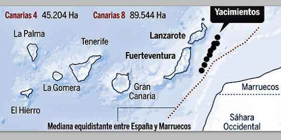 Los yacimientos de petr&oacute;leo en Canarias.