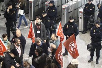 Nueve heridos y 58 detenidos en el arranque de la huelga