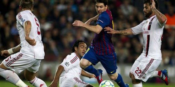 El Bar&ccedil;a supera al Milan y llega a su quinta semifinal consecutiva (3-1)
