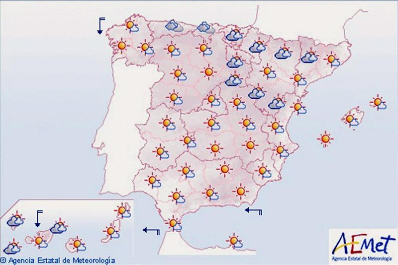 La Aemet prev&eacute; para hoy temperaturas altas en Canarias