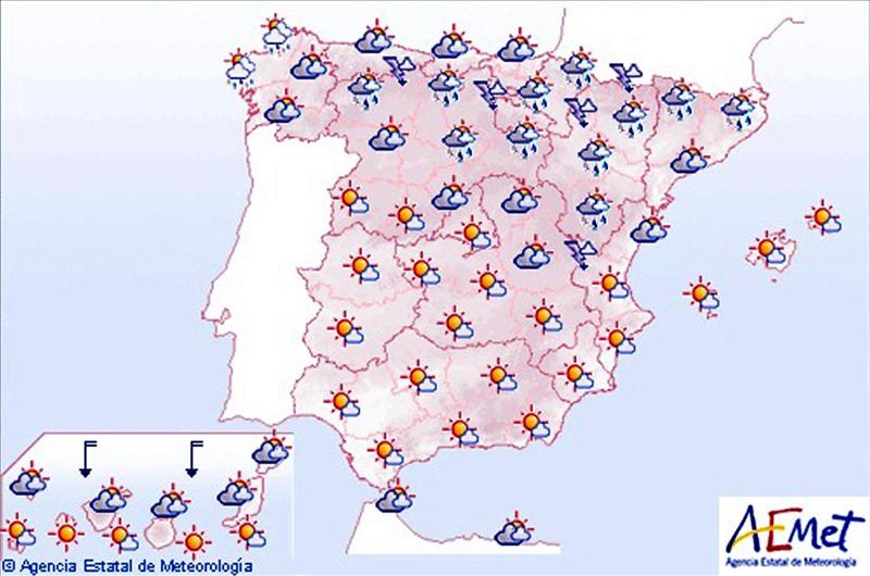 Lluvias débiles en el este de Andalucía y sur de Murcia