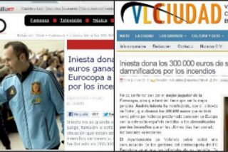 Melchor Miralles (ABC Radio) y 'El Norte de Castilla' (Vocento) entre otros, se comen el bulo del donativo de Andr&eacute;s Iniesta