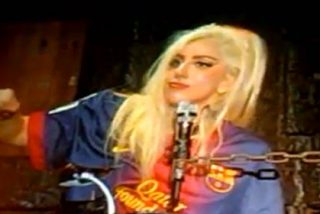 Lady Gaga se hace del Bar&ccedil;a un d&iacute;a antes del 'cl&aacute;sico' con el Real Madrid