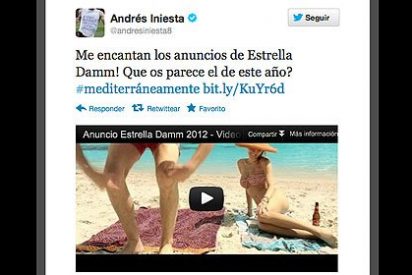 Iniesta, Villa, Puyol, V&iacute;ctor Vald&eacute;s y Arbeloa nos 'cuelan' publicidad en Twitter