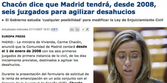 Los socialistas se ponen a llorar por los desahuciados pero olvidan que agilizaron las condenas