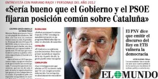 El Mundo regala a Rajoy una entrevista-masaje por Navidad