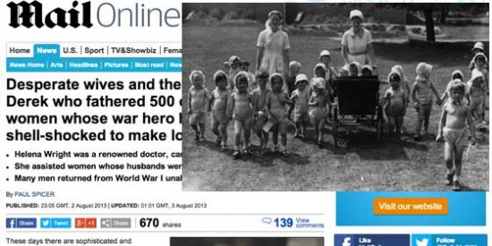 Derek, el hombre que tuvo 500 hijos durante la I Guerra Mundial