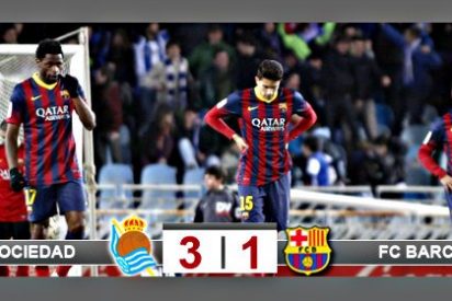 El Bar&ccedil;a de Messi y Neymar sale desplumado de Anoeta y queda 3 puntos ya por detr&aacute;s del Real Madrid