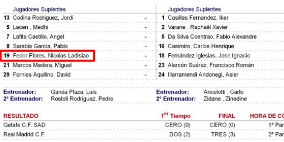 El &aacute;rbitro 'la caga' en el acta del Getafe - Real Madrid
