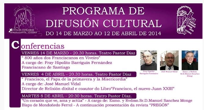Arranca el programa Adral de la Xunta de Cofrad&iacute;as de la Semana Santa de Viveiro