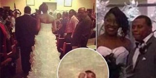 Una novia algo descocada se casa con su beb&eacute;...&iexcl;'cosido' al vestido!