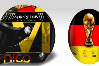 El espectacular casco de Rosberg para homenajear a Alemania