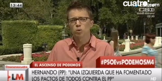 Errej&oacute;n, el 'ni&ntilde;o pera' de Podemos, escurre el bulto de la financiaci&oacute;n chavista