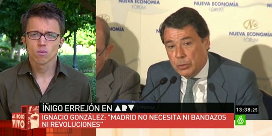 Ignacio Gonz&aacute;lez le da una vuelta de 'Tuerka' al 'ni&ntilde;o pera' de Podemos