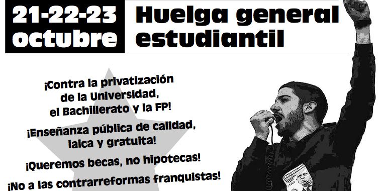Sindicato de Estudiantes llama a una huelga "masiva" el 21, 22 y 23 de octubre