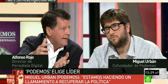 Alfonso Rojo exige transparencia a Miguel Urb&aacute;n (Podemos): "&iquest;Recibisteis dinero de Venezuela s&iacute; o no?"