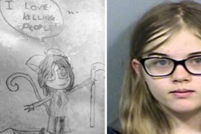Los terror&iacute;ficos dibujos de la ni&ntilde;a asesina de 12 a&ntilde;os: "Me gusta matar"