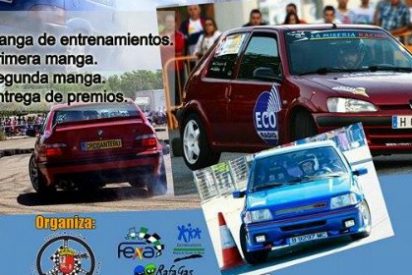 David Quijada y Daniel Canelo con la Asociaci&oacute;n Oncol&oacute;gica Extreme&ntilde;a en el I Rallye Circuito de Navarra