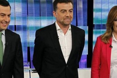 Los tres candidatos andaluces, satisfechos tras el debate