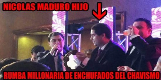 El v&iacute;deo del hijo de Maduro bailando borracho bajo una lluvia de d&oacute;lares y 'cubalibres'