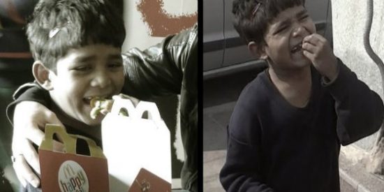 El conmovedor v&iacute;deo del ni&ntilde;o pobre de 5 a&ntilde;os al que invitan por primera vez a un McDonald's