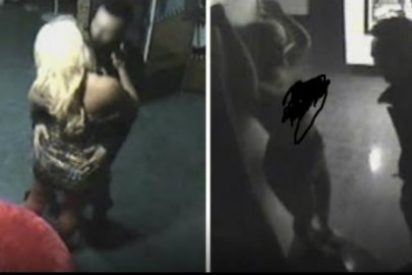 [V&iacute;deo] La rubia maciza y el 'calentorro' que tienen sexo en un museo er&oacute;tico y huyen desnudos a todo correr