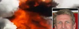 El escalofriante v&iacute;deo en el que un bombero atraviesa el techo de una casa ardiendo
