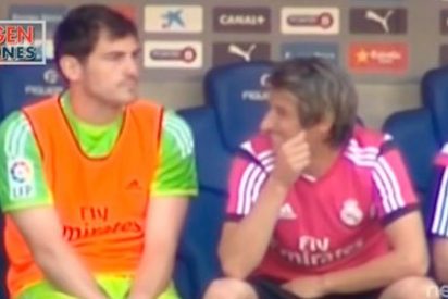 Coentrao, en el banquillo con Casillas, se lo pasa en grande con el error de Keylor Navas