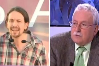 Joaqu&iacute;n Leguina coge por la solapa a Pablo Iglesias: "&iquest;A este tipo, disfrazado de Manuela Carmena, le van a votar los madrile&ntilde;os?"