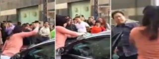 El v&iacute;deo de la china cornuda que destroza el coche del marido y le da de bofetadas