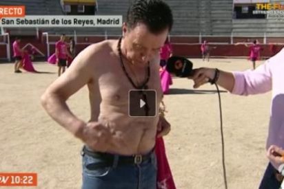 Ortega Cano se quita en directo la camiseta y muestras las cicatrices de sus cornadas