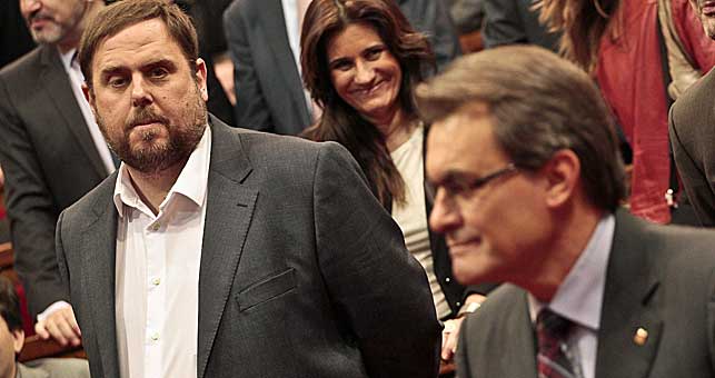 Mas y Junqueras pierden 11 escaños tras anunciar su 'lista unitaria'