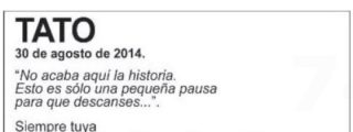 &iquest;Qui&eacute;n es Tato? Una esquela conmovedora