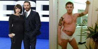 Las bochornosas fotos del actor Tom Hardy en calzoncillos y marcando paquete