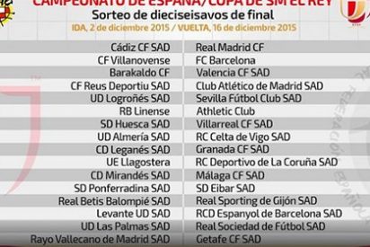 El 'gordo' cae al C&aacute;diz, Villanovense y Reus, que tendr&aacute;n al Madrid, Bar&ccedil;a y Atl&eacute;tico