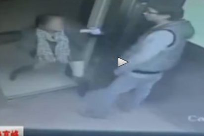 [V&iacute;deo] Se la menea en un ascensor junto a una casada... &iexcl;y el coletas del marido le parte la cara!