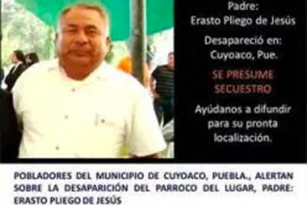 Hallan muerto al sacerdote desaparecido en Puebla