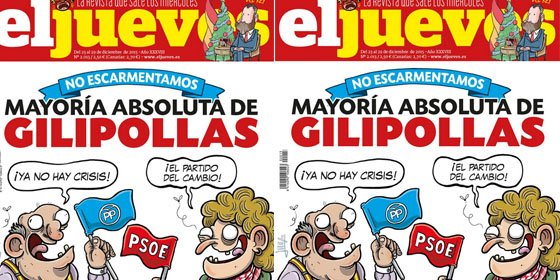 En este pa&iacute;s, o votas a Podemos "o somos gilipollas", seg&uacute;n El Jueves