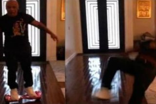 La sonada ca&iacute;da del patoso Mike Tyson en el 'hoveboard' de su hija