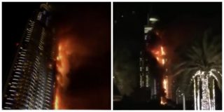 Un espectacular incendio arrasa un hotel de lujo en Dubái