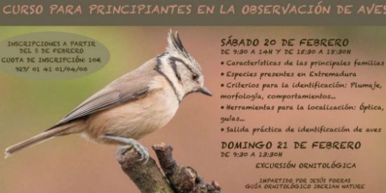 El Centro de Educaci&oacute;n Ambiental de Cuacos de Yuste organiza un curso de iniciaci&oacute;n en la observaci&oacute;n de aves