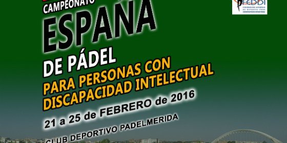 M&eacute;rida ser&aacute; escenario de unas jornadas de formaci&oacute;n y del Campeonato de Espa&ntilde;a de p&aacute;del adaptado