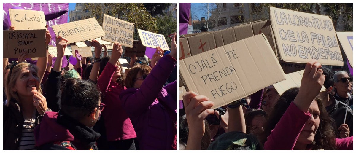 Un grupo de ultrafeministas revienta la 'masclet&agrave;' al grito de "follo con quien quiero"